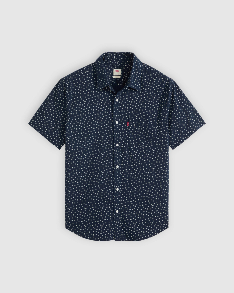 Рубашка с коротким рукавом Levi's с принтом 1159857169 (Синий L)