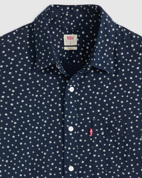 Рубашка с коротким рукавом Levi's с принтом 1159857169 (Синий L)