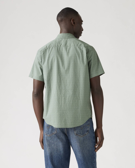Рубашка с коротким рукавом Levi's с принтом 1159857171 (Зеленый M)