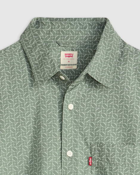 Рубашка с коротким рукавом Levi's с принтом 1159857173 (Зеленый XL)