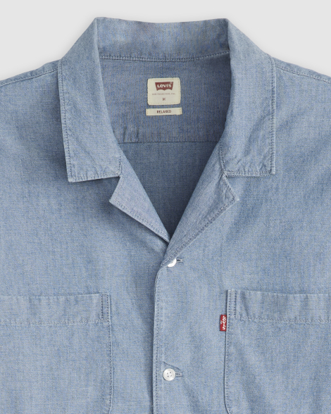 Мужская рубашка Levi's с коротким рукавом 1159857616 (Голубой S)