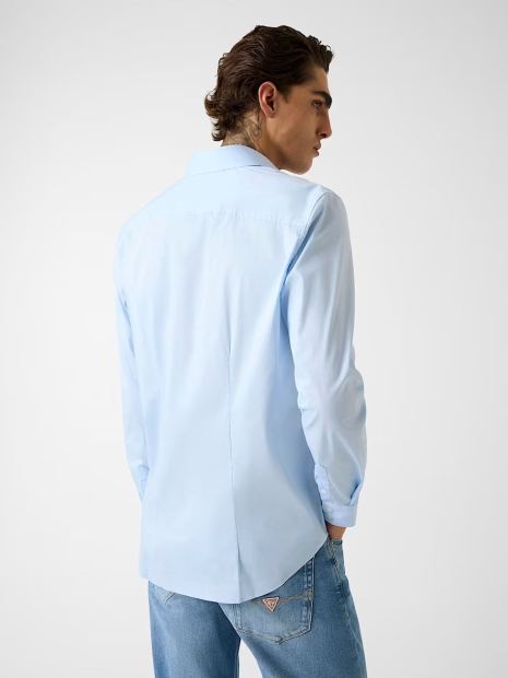 Мужская рубашка Guess 1159857663 (Голубой XXL)