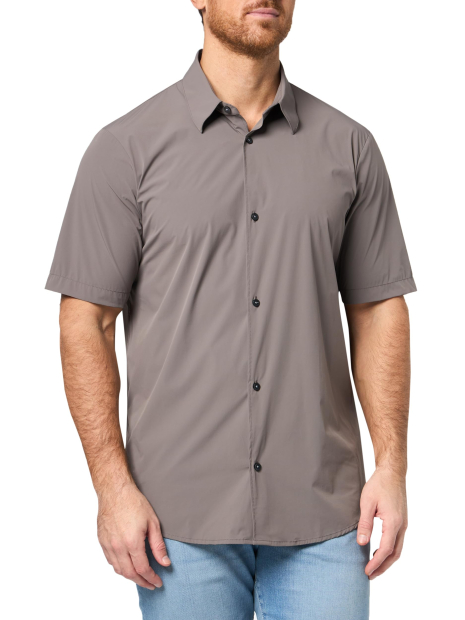 Мужская рубашка ARMANI EXCHANGE с коротким рукавом 1159858581 (Серый L)