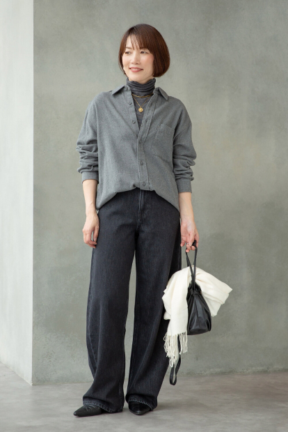 Фланелева сорочка UNIQLO 1159858946 (Сіра M)