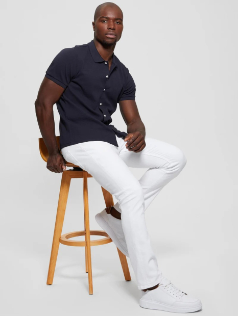 Чоловічі сорочки GUESS з короткими рукавами 1159858973 (Синій XL)