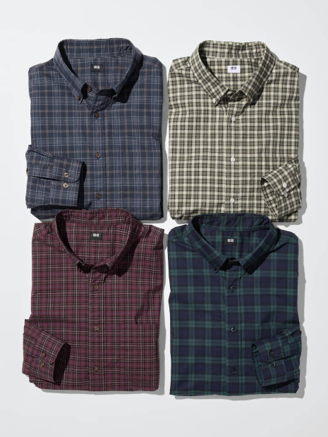 Сорочка у клітку UNIQLO 1159859004 (Зелений M)