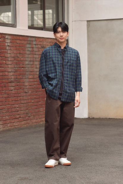 Сорочка у клітку UNIQLO 1159859004 (Зелений M)