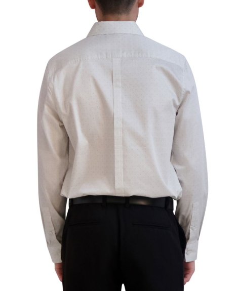 Чоловіча сорочка Karl Lagerfeld Paris з принтом 1159859053 (Білий/Сірий XL)