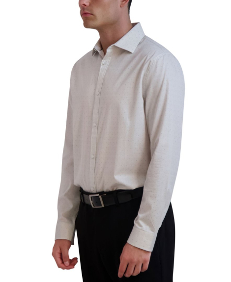 Чоловіча сорочка Karl Lagerfeld Paris з принтом 1159859053 (Білий/Сірий XL)