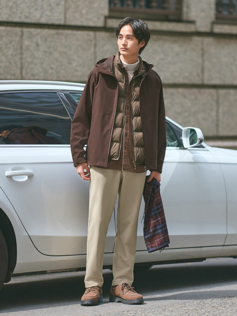 Фланелевая рубашка UNIQLO 1159859662 (Коричневый L)