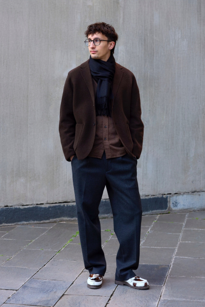 Фланелевая рубашка UNIQLO 1159859662 (Коричневый L)