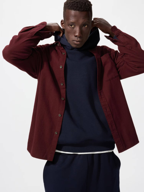 Фланелевая рубашка UNIQLO 1159859686 (Бордовый L)