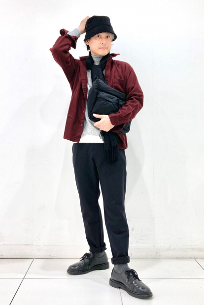 Фланелевая рубашка UNIQLO 1159859686 (Бордовый L)