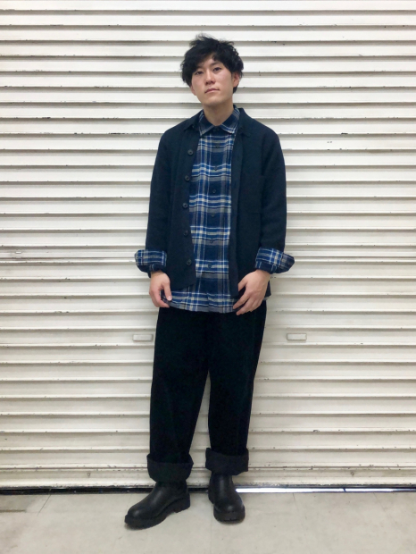 Фланелевая рубашка в клетку UNIQLO 1159860216 (Синий L)