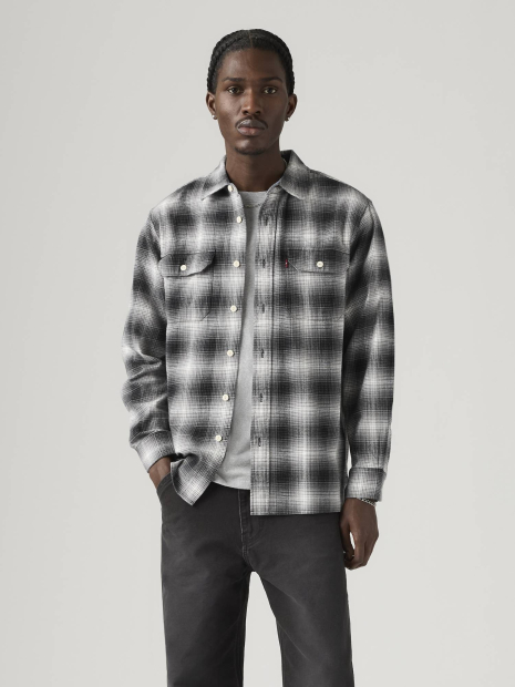 Чоловіча фланелева сорочка Levi's 1159860218 (Сірий XL)