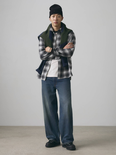 Чоловіча фланелева сорочка Levi's 1159860218 (Сірий XL)