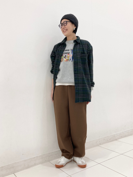 Фланелевая рубашка в клетку UNIQLO 1159860220 (Зеленый L)