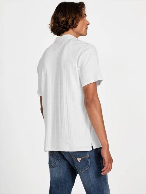 В'язана чоловіча сорочка Guess з коротким рукавом 1159860344 (Білий XXL)