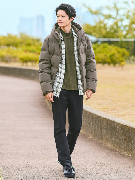 Фланелевая рубашка в клетку UNIQLO 1159860439 (Молочный M)