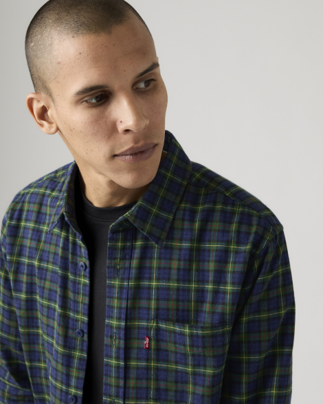 Мужская рубашка Levi's в клетку 1159860699 (Разные цвета S)