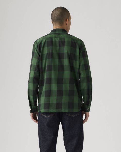 Мужская рубашка Levi's с в клетку 1159861328 (Зеленый M)