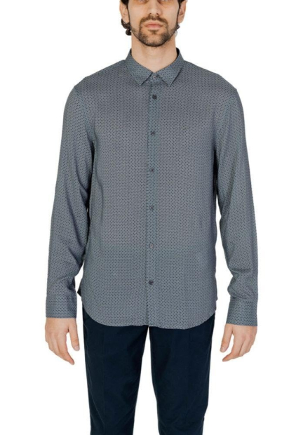 Мужская рубашка ARMANI EXCHANGE 1159861606 (Синий/Зеленый XXL)