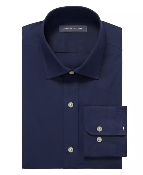 Мужская рубашка Slim Fit Tommy Hilfiger 1159862242 (Синий XXL)