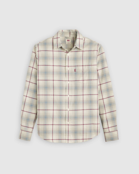 Мужская рубашка Levi's в клетку 1159863041 (Голубой XXL)