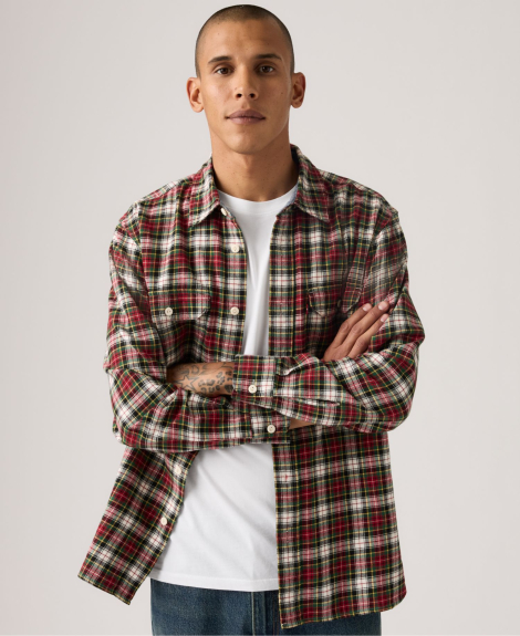 Мужская фланелевая рубашка Levi's в клетку 1159863042 (Разные цвета XL)