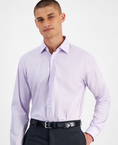 Мужская рубашка HUGO by Hugo Boss 1159863544 (Сиреневый 44)