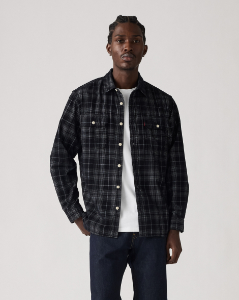 Мужская вельветовая рубашка Levi's 1159864065 (Черный/Белый XL)