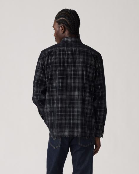 Мужская вельветовая рубашка Levi's 1159864065 (Черный/Белый XL)