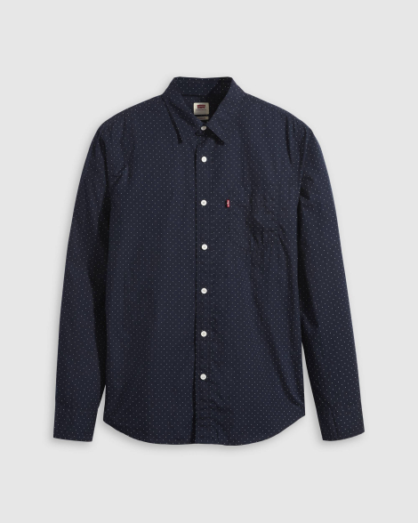 Мужская рубашка Levi's в мелкий горошек 1159864211 (Синий M)