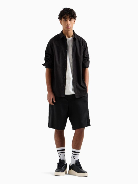 Чоловічі сорочки Armani Exchange з логотипом 1159895162 (Чорний L)