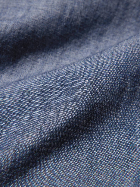 Легкая рубашка на пуговицах UNIQLO из ткани шамбре 1159906037 (Синий M)