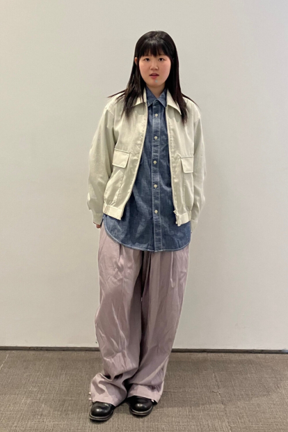 Легкая рубашка на пуговицах UNIQLO из ткани шамбре 1159906037 (Синий M)