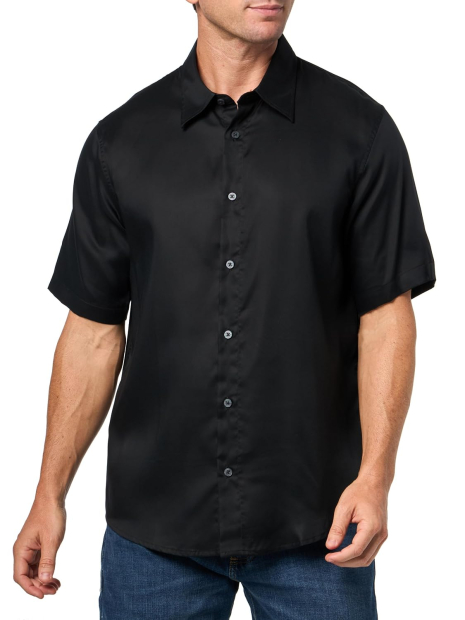 Мужская рубашка Armani Exchange с коротким рукавом 1159983343 (Черный M)