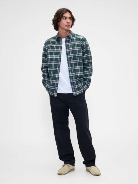 Мужская рубашка GAP 1160073082 (Зеленый M)