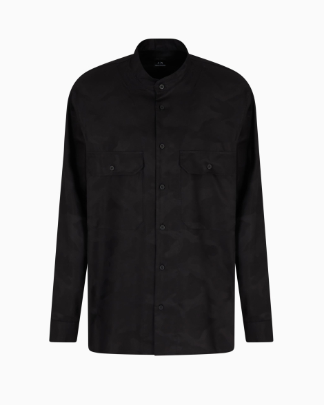 Мужская рубашка Armani Exchange с принтом 1160081408 (Черный XL)