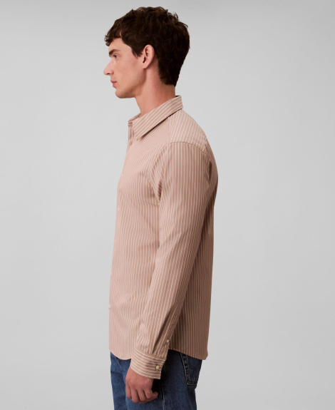 Мужская рубашка Slim Fit Calvin Klein 1160300873 (Бежевый XL)