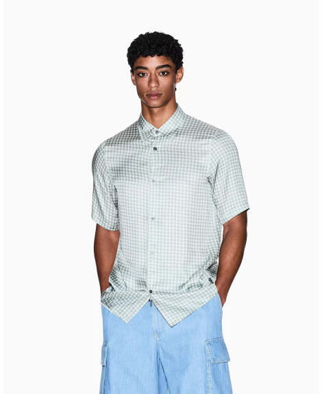Чоловічі сорочки Armani Exchange з коротким рукавом 1160656155 (Зелений M)