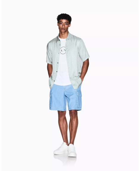 Чоловічі сорочки Armani Exchange з коротким рукавом 1160656155 (Зелений M)