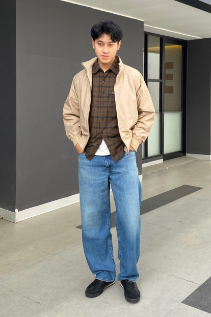 Сорочка в клітку UNIQLO з короткими рукавами 1160739271 (Коричневий M)