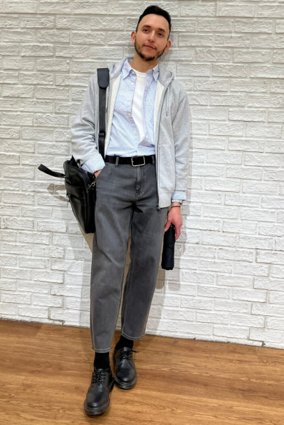 Сорочка в смужку UNIQLO 1160780160 (Білий/Блакитний 3XL)
