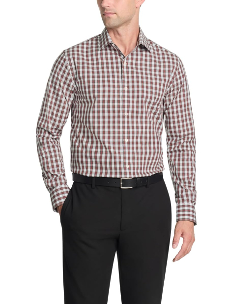 Мужская рубашка Slim Fit Tommy Hilfiger в клетку 1160861670 (Белый/Красный XXL)