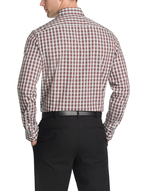 Мужская рубашка Slim Fit Tommy Hilfiger в клетку 1160861670 (Белый/Красный XXL)