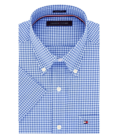 Мужская рубашка Tommy Hilfiger с короткими рукавами 1161224257 (Синий 17)
