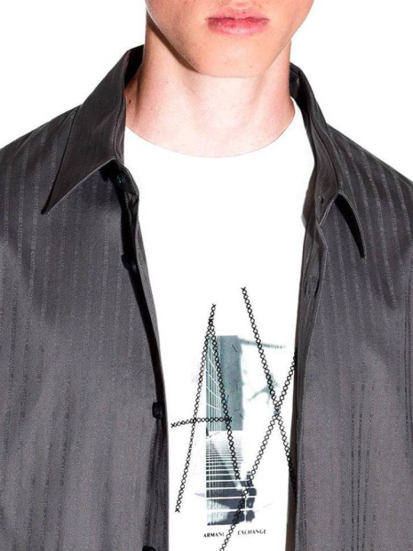 Мужская рубашка Armani Exchange 1161429853 (Серый S)