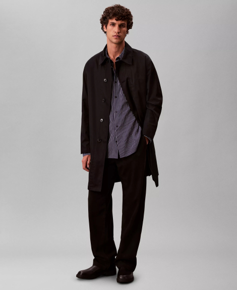 Мужская рубашка Easy Fit Calvin Klein в полоску 1161486353 (Синий M)