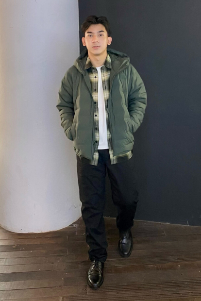 Фланелевая рубашка в клетку UNIQLO 1162143292 (Зеленый XL)
